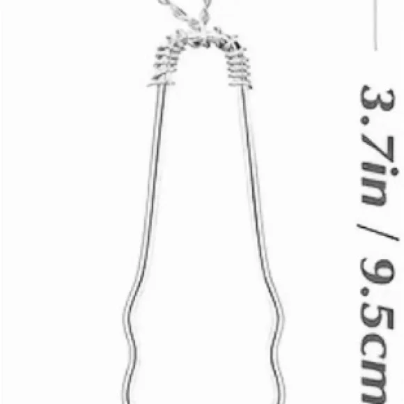 Elegant Silver Hair Pins Set of 6 - Picture 3 of 3